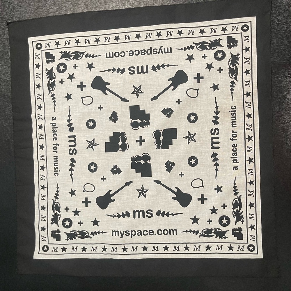 Rare Vintage MySpace Promotional Bandana warped tour early‎ 2000’s